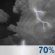Tonight: A chance of showers and thunderstorms between 8pm and 11pm, then showers and thunderstorms likely. Mostly cloudy, with a low around 62. South wind around 5 mph. Chance of precipitation is 70%. New rainfall amounts between a tenth and quarter of an inch possible. Tonight: Chance Showers And Thunderstorms then Showers And Thunderstorms Likely
